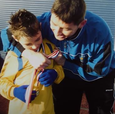 Billy Gilmour with his father Billy Gilmour Sr.